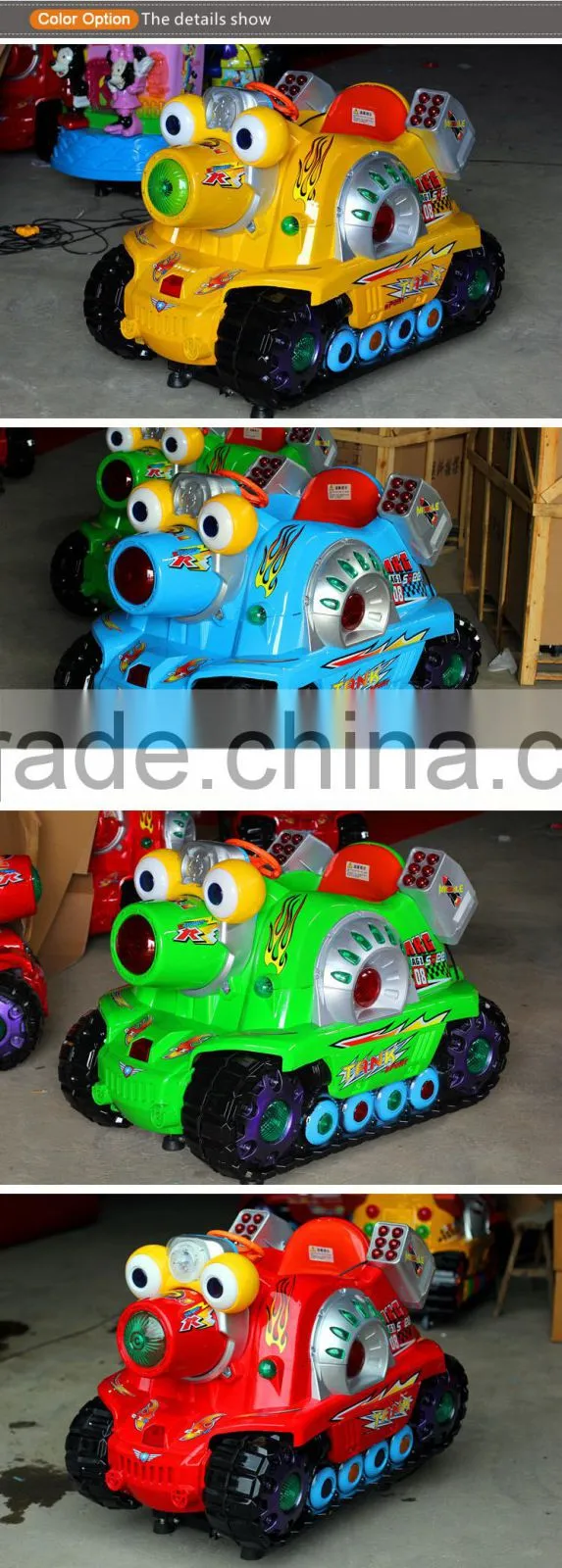 2016 coin operated amusement park equipment, newest tank wholesale arcade games, commercial grade ride on digger toy