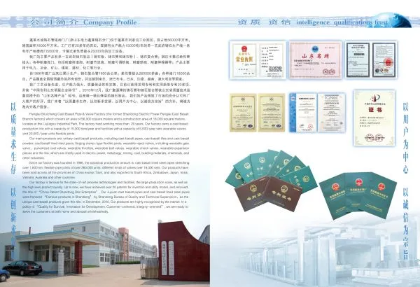 Penglai Shuicheng Cast Basalt Pipe company overview - view 1