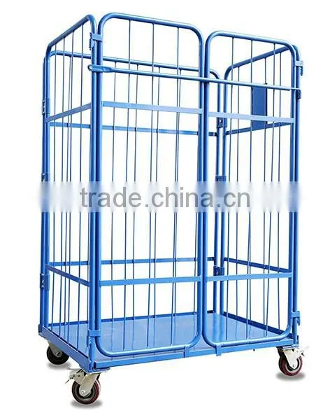 high quality steel pallets triple step foldable cage