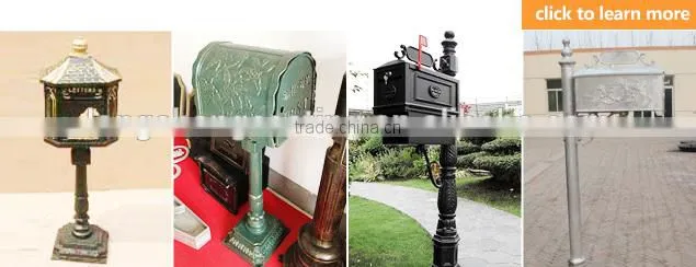 customized aluminum casting antique style bollard /mailbox post
