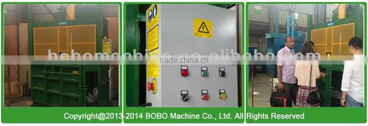 Vertical baler for used clothing