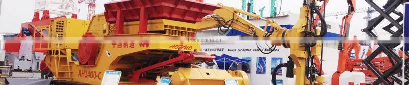 Full hydraulic rock drill mounted on excavator AH140
