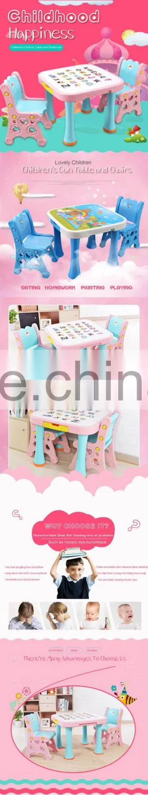 plastic cute children desk and chairs manufacturing child chair