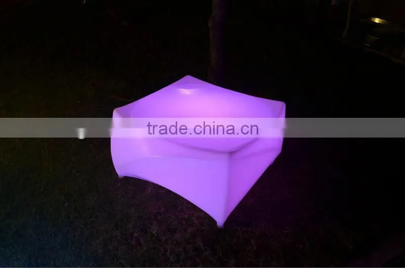 Multi color changing LED outdoor square table