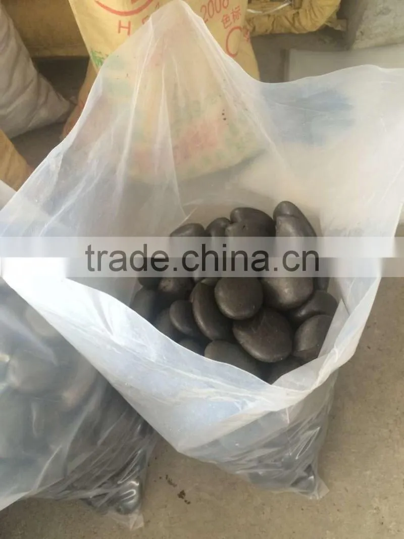 black pebble stone 3-5cm river stone