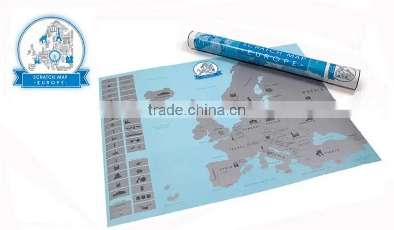 CT-749 World Map of Europe Fun essential tour map new European version of travel Map