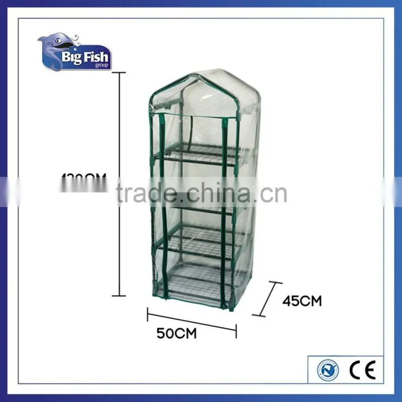 Apollo Happy Planter Replacement Cover 4-Tier Portable Mini PVC Greenhouse with Four Steel Shelves and Clear replacement cover