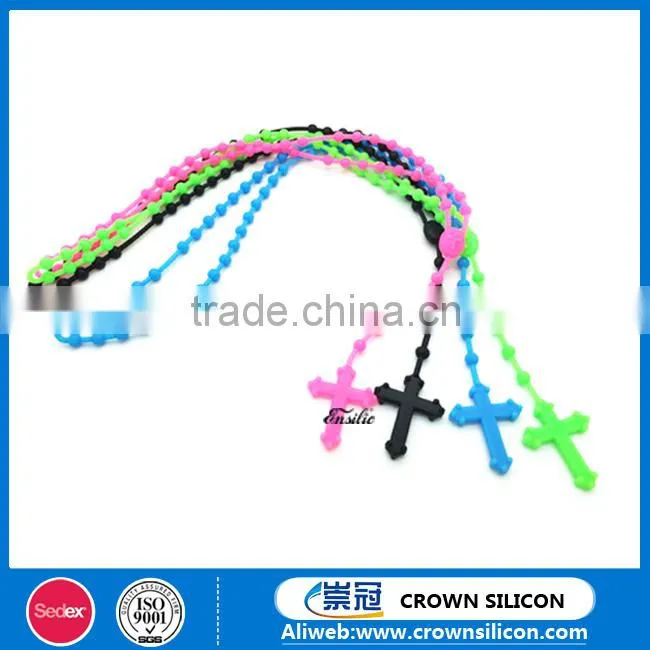 Promational gift Silicone necklace with charms