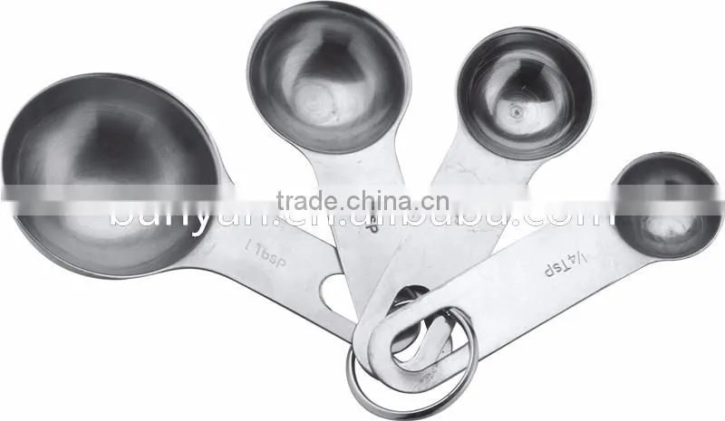 Top Quality 4pcs Stainless Steel Spoon Set Measuring Cup Spoon With Silicon Handle