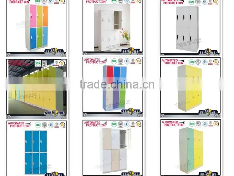 Fireproof 9 door steel staff clothes wardrobe locker