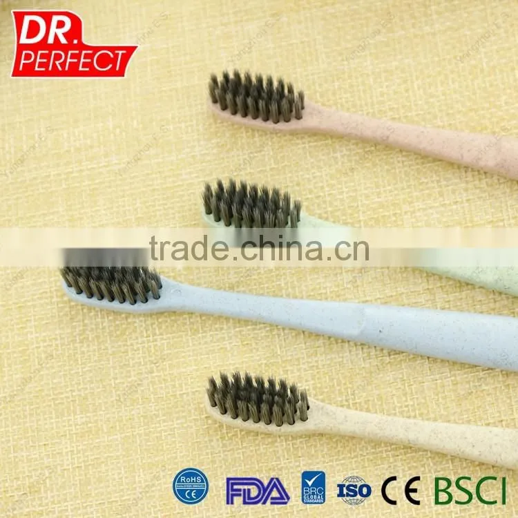 2017 the latest degradable eco-friendly wheat straw manufacture large quantity ordered environmental toothbrush