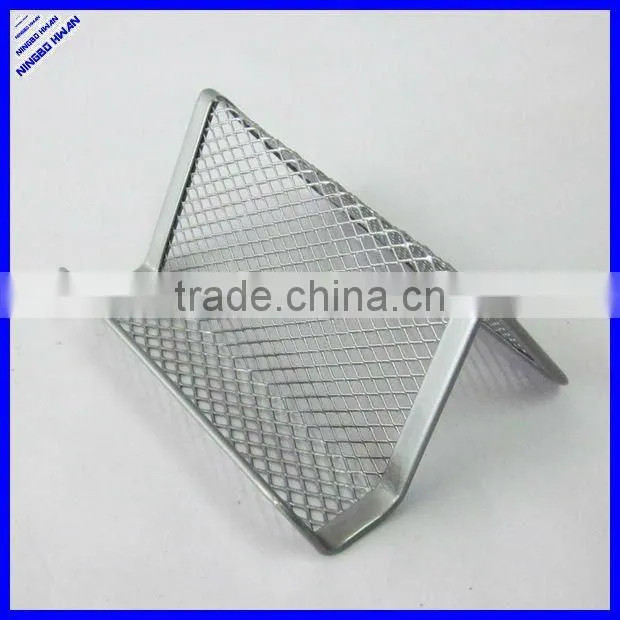2014 new design fancy metal mesh business card holder