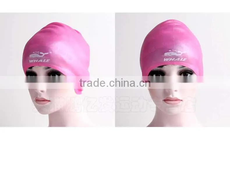 Custom silicone swim cap swim customized company logo for long hair swim cap