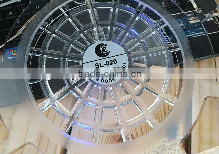 Notebook cooling pad 3 fans with led lights