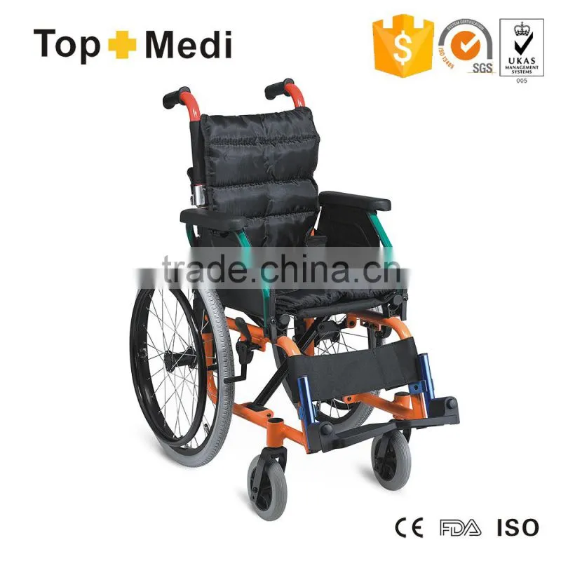 Topmedi homecare folding manual aluminum light wheelchair for disabled children