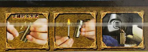 Outdoor Camping use Flints metal match fire starter lighter With Key Chain Silver