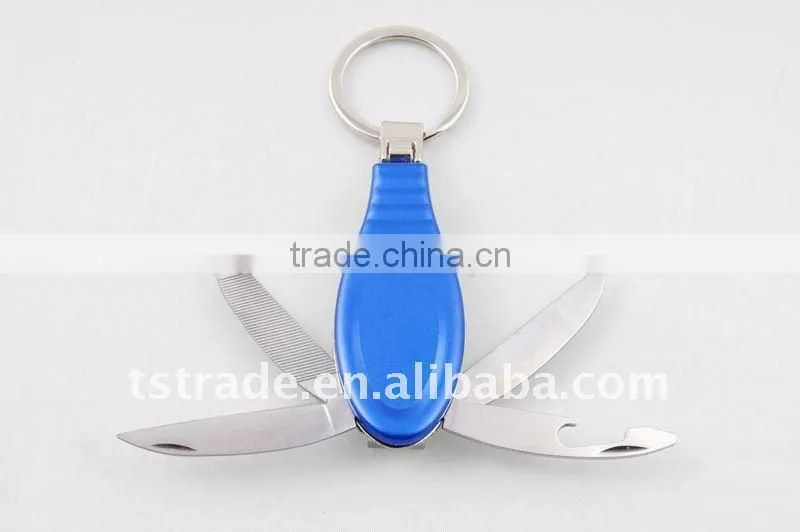 2014 Mini Multi Cute design LED metal utility keychain gift knife K804