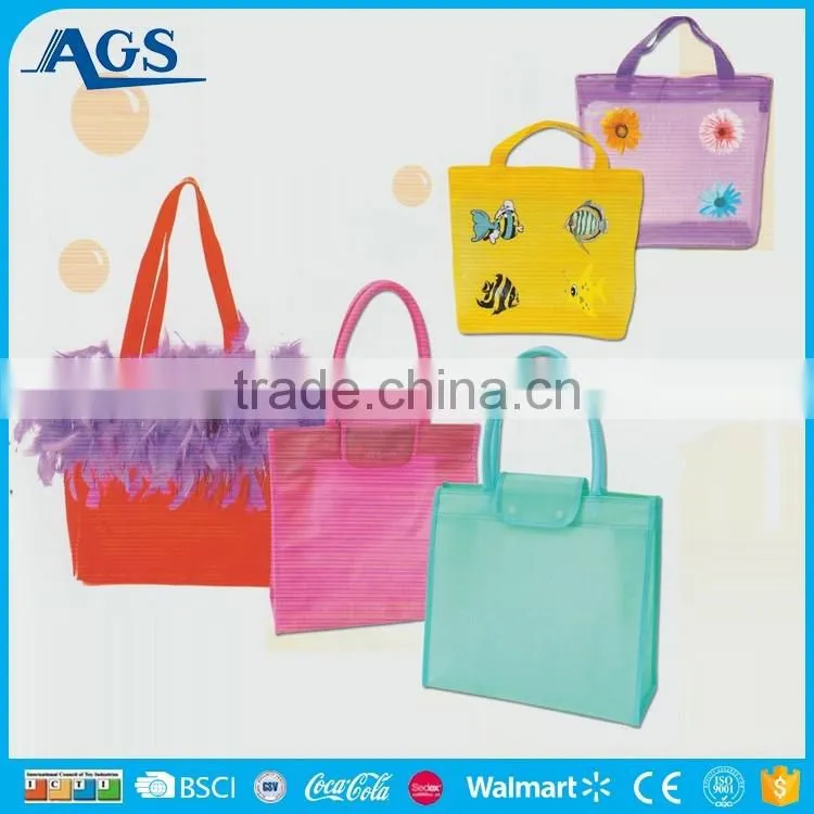 China factory ladies leather hand bag beautiful in colors