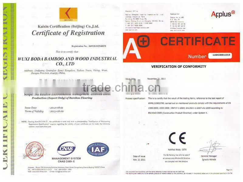 Solid parquet wood flooring FSC
