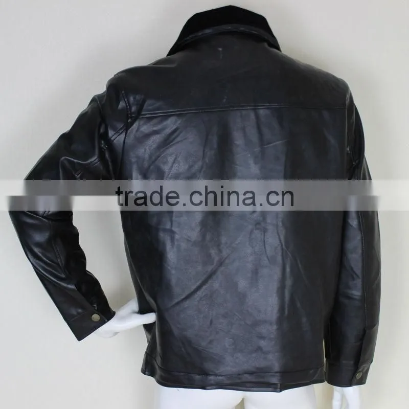 2014 Fashion Pu Leather Jacket For Men