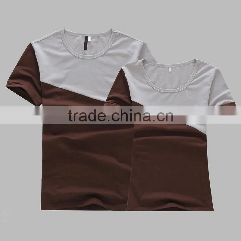 Wholesale custom unisex plain cut& sew couples shirts China