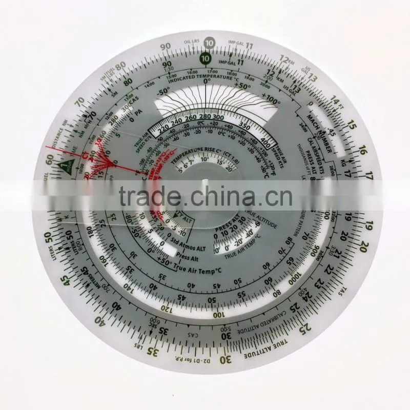 CYA Brand plastic round flight calculation wheel aviation plotter for pilot training one pcs per leather bag packing #E6B-Circ