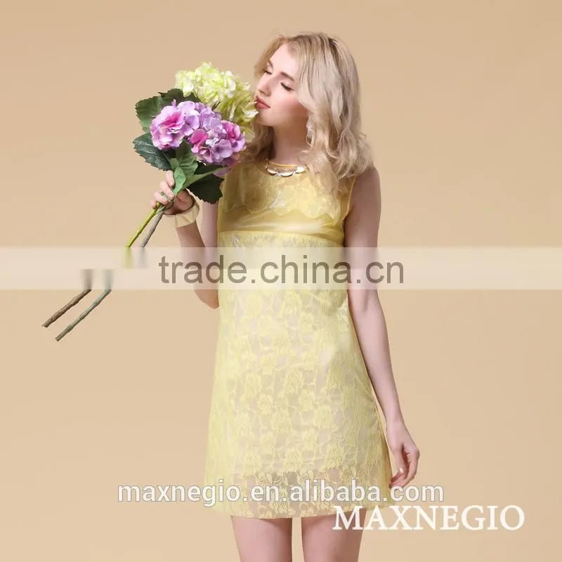 china supplier sleeveless lady one piece dress simple latest 2015