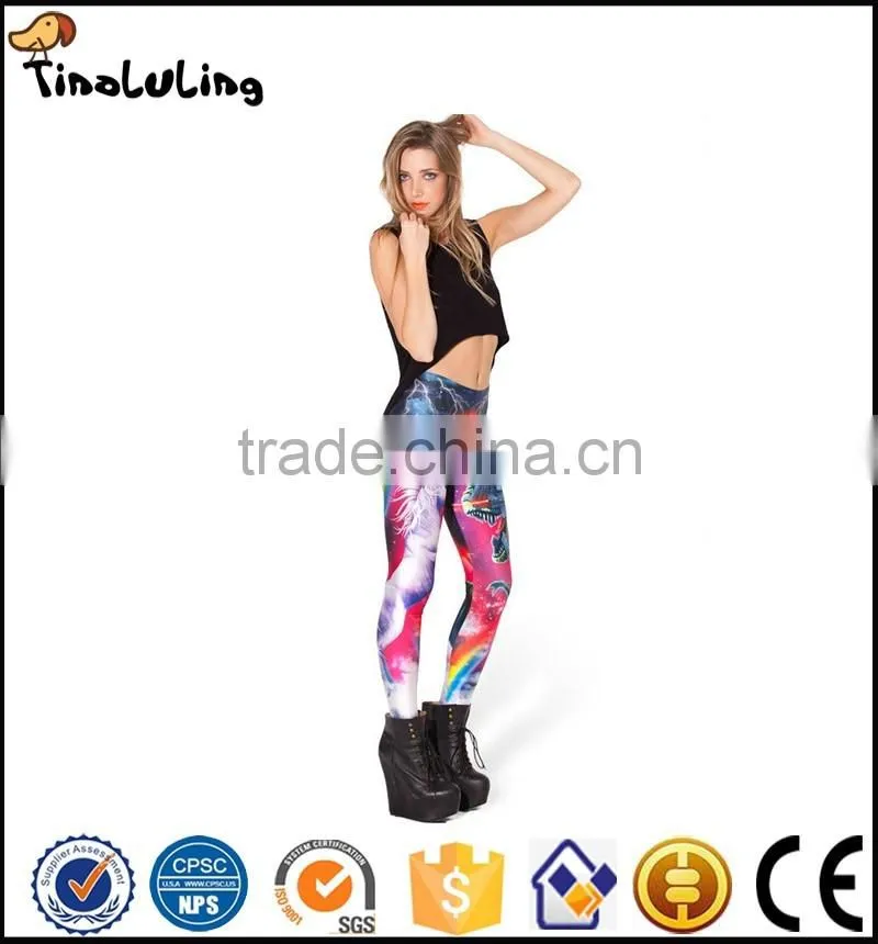 cartoon printing leggings lycra and polyester leggings womens leggings