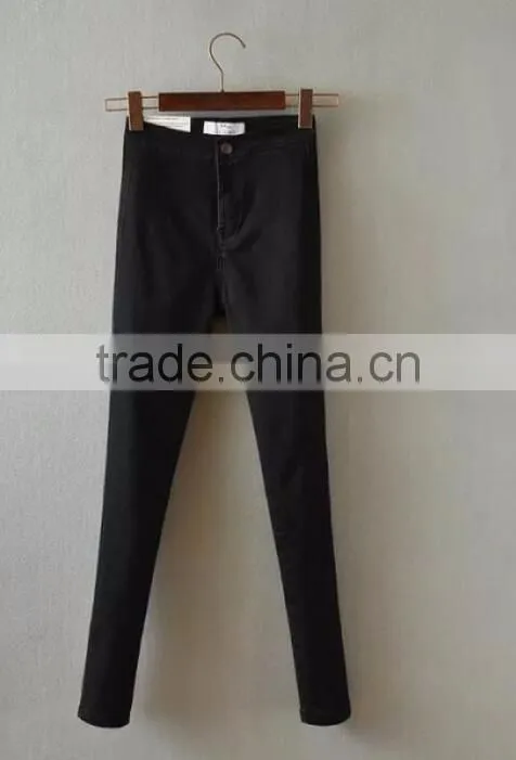 Runwaylover EY0625P wholesale factory price jeans high waist cotton fabric women skinny denim jeans