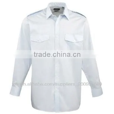 premier mens short sleeve white airline shirts airline pilot shirts