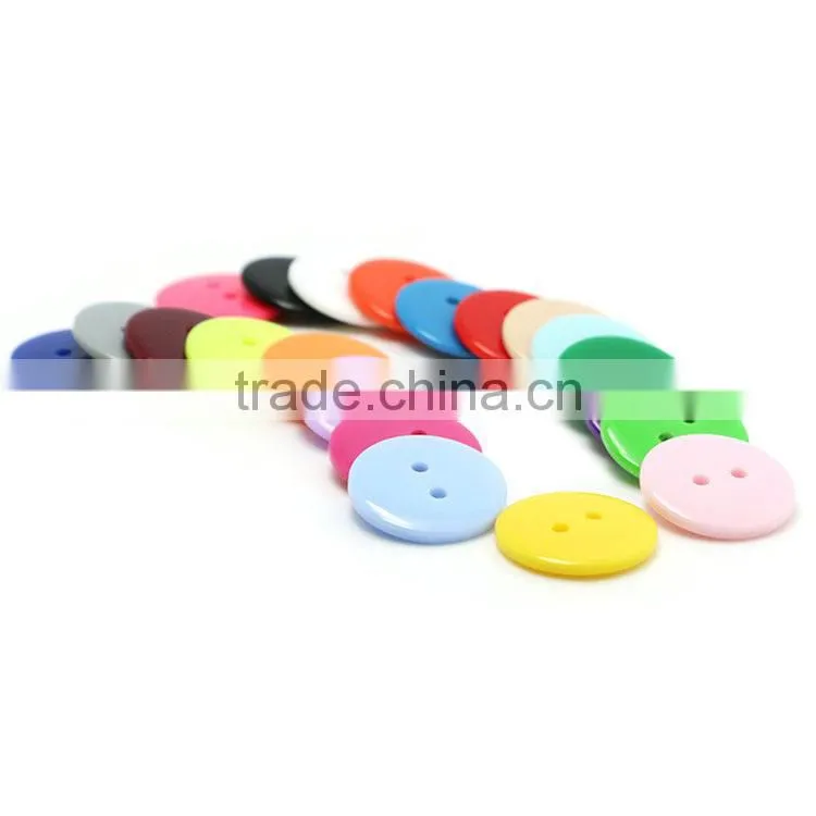 Colorful Different Size 2-Holes Decorated Buttons Craft Plastic Button Round
