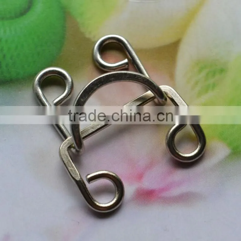 High quality 18# garment hook and eye with nickel free plated color