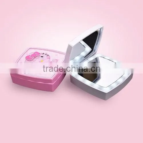 Led Double Surface Beauty Mirror Mobile Power Supply Box Portable Battery/Mirror Power Bank