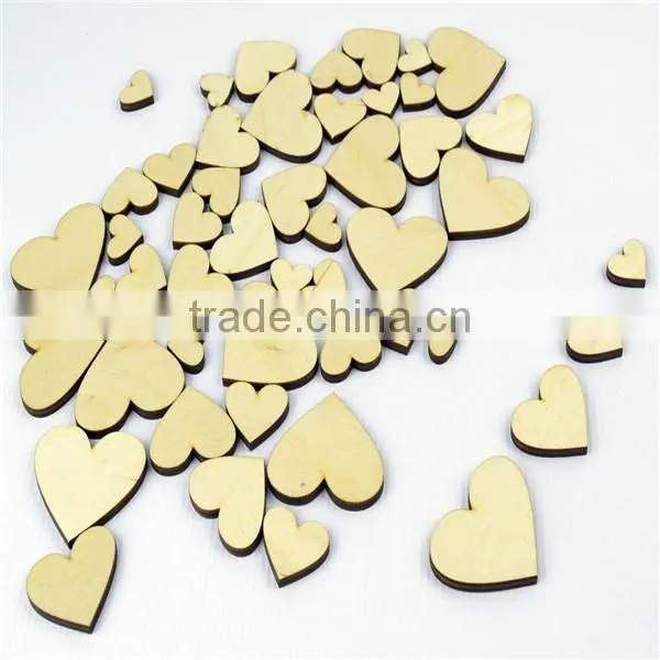 30x Mixed Wood Craft Shapes/ Hearts / DIY Project / Beads / Supplies