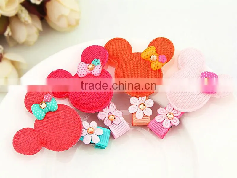 2015 fashion ,beautiful and cute ribbon hair clip design for kids