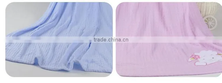 Solid Color Size Customized Bamboo Fiber Baby Blanket