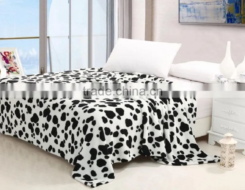 Walmart in cooperation Good quality Bed Blanket China wholesale spotty flannel fleece blanket