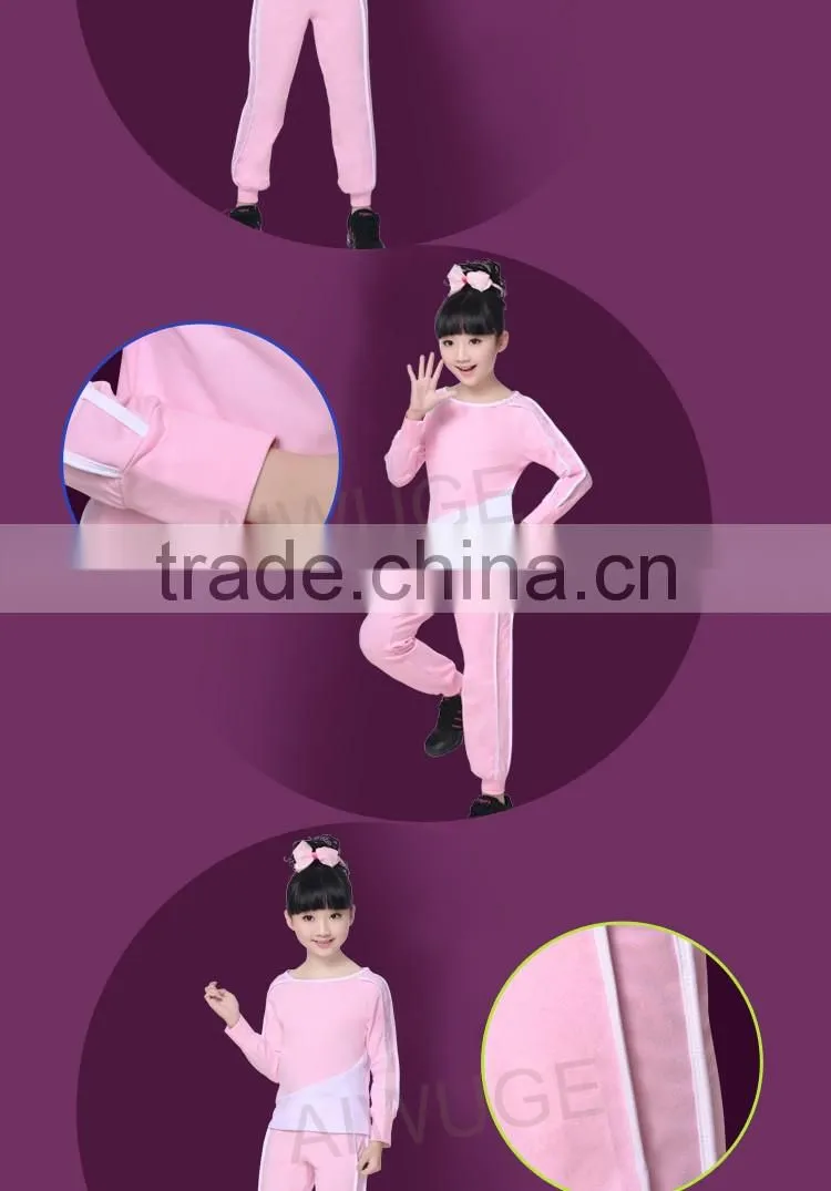 New Spring Girls Boutique Clothing Sets O Neck Long Sleeve Trendy Tracksuits Children Gymnastics/Sport Suits