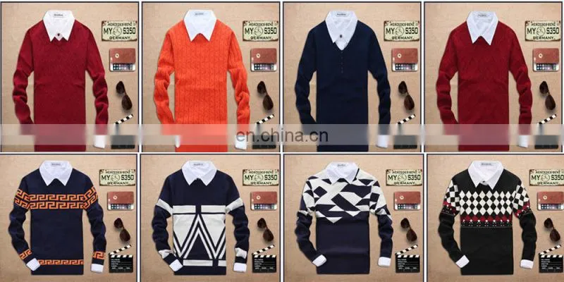 High fashion long sleeve knitwear in men's sweater