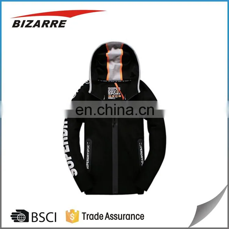 Any color available embroidery own logo dry fit sports hoodie jacket