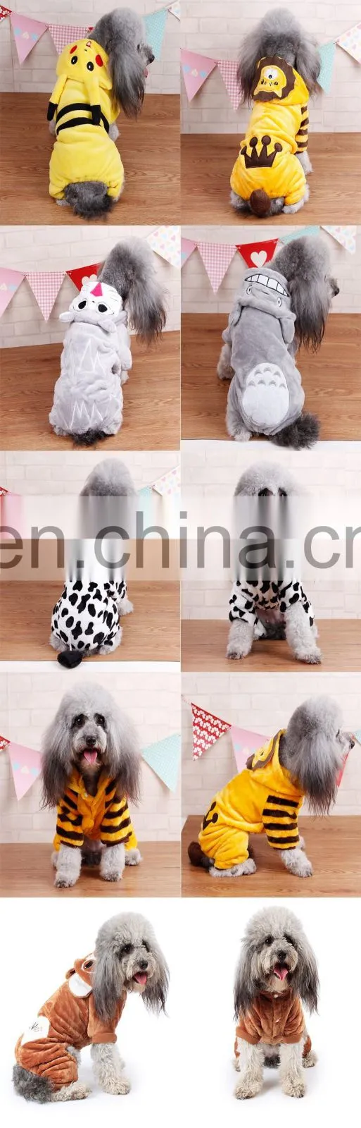 Cute Dogs Coat Pet Outfit Soft Warm Flannel Clothing