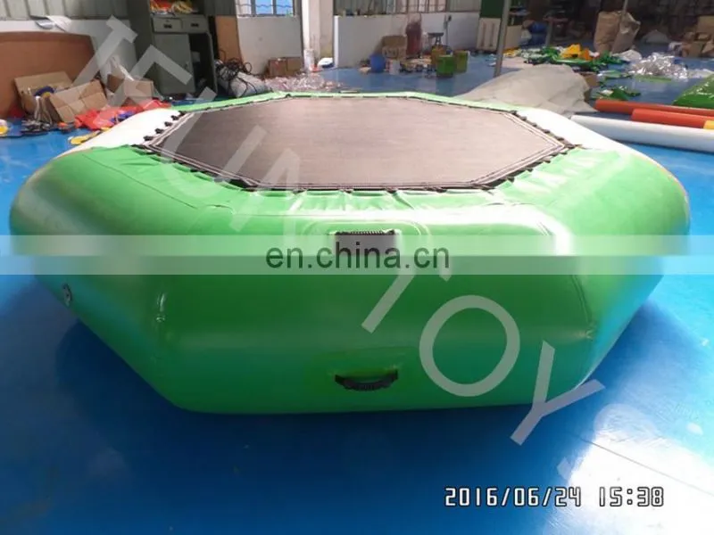 cheap 14ft round Inflatable water trampoline/water blob jump trampoline