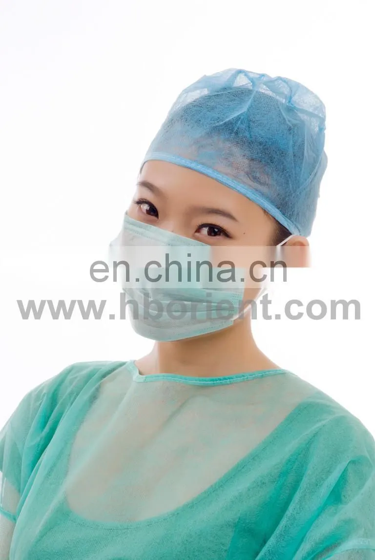 Surgical breathable anti mers PP 2 py 3ply mouth cover with earloop