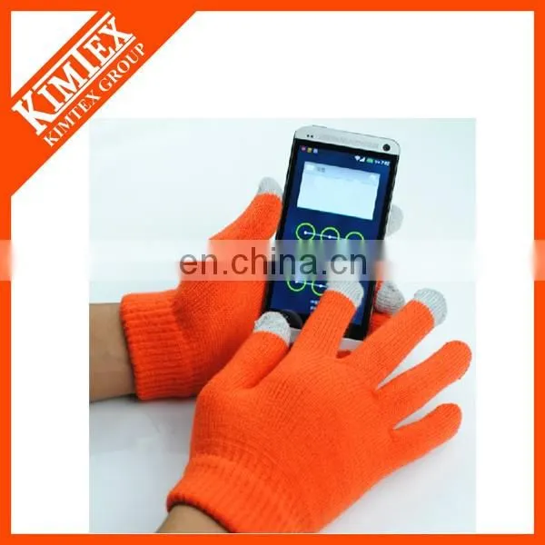 Promotional custom knit acrylic smartphone gloves