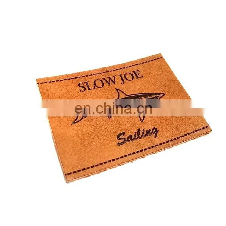 leather patches, leather labels with customized hardware