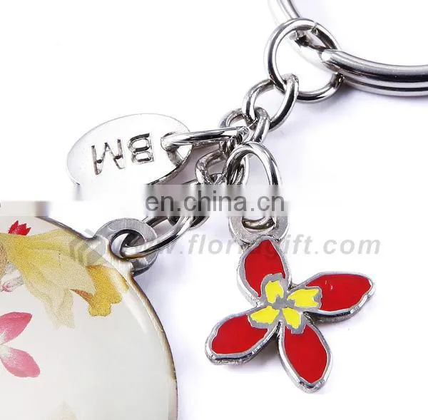 Hot sale custom metal keychain with epoxy logo for gift