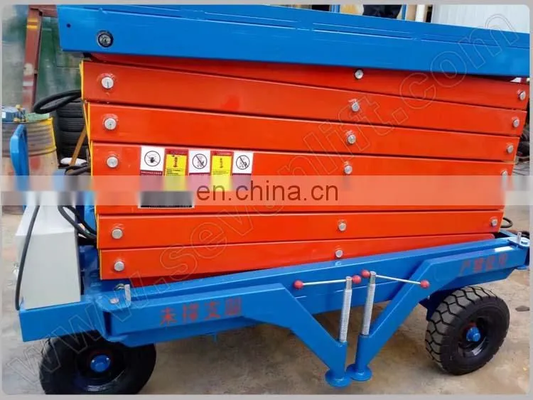 7LSJY Shandong SevenLift high hand truck mobile electric water hydraulic lift table