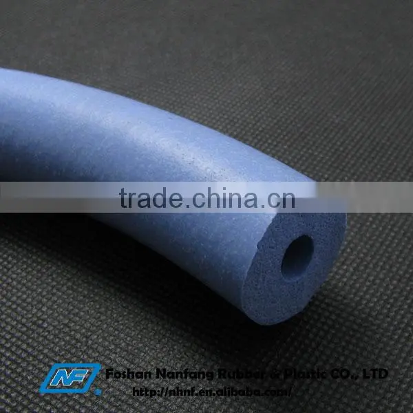 Solid soft foam rubber tube for machine