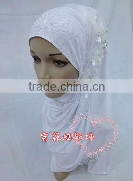 A517 new styles one piece Muslim hijab 3 FLOWER islamic hijab