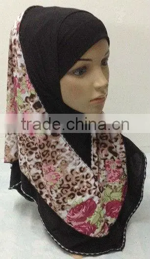 A498 Popular Newest ITY TWO LAYERS al amira 2pcs MUSLIM HIJAB